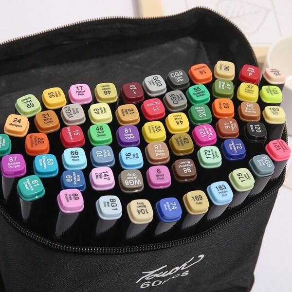 12/24/48/262/168 Colors Markers Pens, Double-Ended Alcohol-Based Highlighters, Quick Drying Watercolor Brush Pens, School Supplies,Back To School