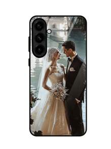 1pc Customized 4-Photo Design Shockproof High-Definition Glass Phone Case Compatible With Samsung S24/S24 Plus/S24 FE/S24 Ultra, S25/S25 Plus/S25 Ultra And Other Android Phone Models