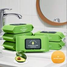 Einzeln verpackte Avocado Make-up Entferner Feuchttücher, Einweg sanfte Gesichtsreinigungs-Abschminktücher ohne Abspülen, Unerlässlich für Zuhause und Reisen