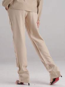 Sensory Fabric Pants With Button, Zipper And Pockets - Màu be - Xem 4
