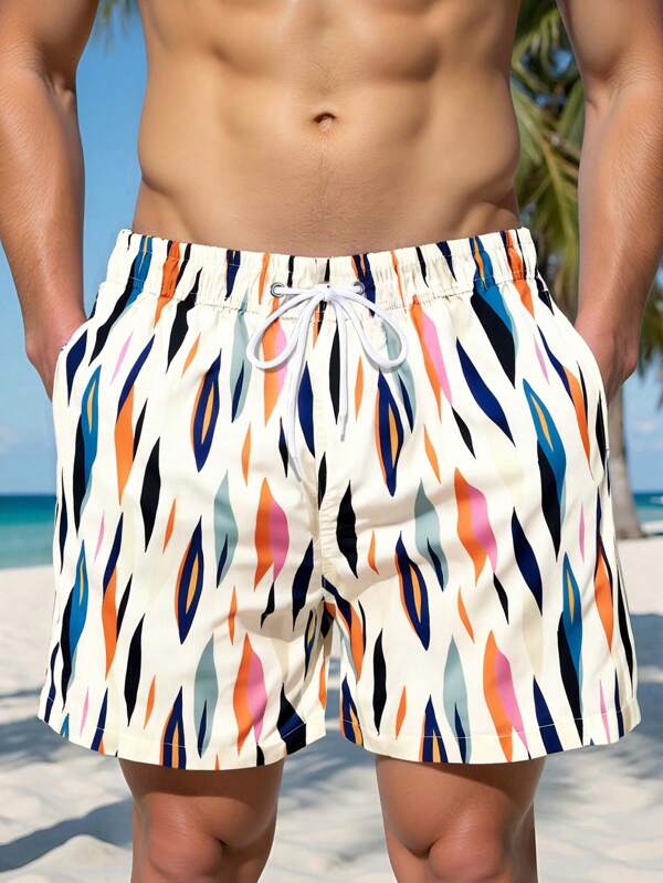Pantalones cortos de natación para hombres MADHERO de secado rápido con forro de malla, trajes de baño con diseño hawaiano, shorts de playa transpirables