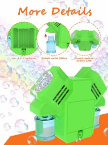 Colorful Bubble Maker Toy For Kids, Outdoor Summer Bubble Blower With Dual Bubble-Producing Heads, Automatic & Full Of Bubbles (Battery & Bubble Fluid Not Included)
