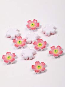 10 Pieces Of Pink Flower Nail Art Accessories, Resin Three-Dimensional Nail Art Pendants, DIY Wearable Nail Material Pack. Simple Style And Versatile, Suitable For Nail Salons