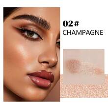 Evpct Pearl White Silver Face Highlighter Makeup, White Shimmer Glitter Diamond Sparkly Highlighters Makeup Eyeshadow Palette Powder For Face Body Cheek Skin, Inner Corner Eye Highlighter Make Up 01 - E02 Champagne - View 2