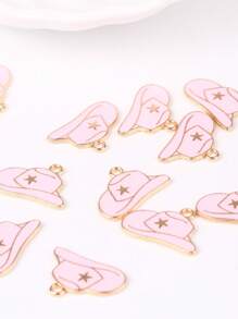 10 pièces/paquet Pendentifs de bijoux à motif de chapeau de cowboy occidental DIY