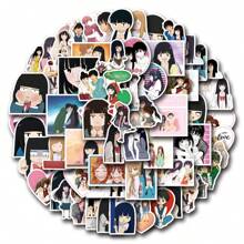 55 Piezas de Pegatinas de Kimi Ni Todoke Pegatinas de vinilo estéticas para scrapbooking, diario, portátil, parachoques, monopatín, botella de agua, computadora, teléfono, dibujos animados, casco de seguridad, pegatinas y calcomanías para automóvil