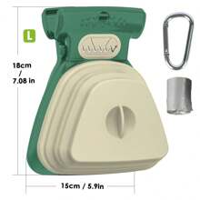 1 Piece Dog Poop Picker - Poop Clip - Easy To Carry (Includes 3 Rolls = 60 Plastic Trash Bags) - Foldable Trash Cleaner - Portable Hiking Clip Pet Poop Clip - Enjoyable Dog Walking - Trash Bags Can Be Stored Inside The Container Dog Poop Picker Dog Poop Scoop, Suitable For Small And Large Dogs