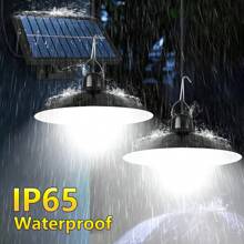 1pc Double Heads Solar Light,Split Pendant Light,Outdoor Solar Wall Lamp,Modern Decorative Wall Lights,3 Modes Solar Security Light,Chandelier Decorations Solar Floodlight With Remote Control,Suitable For Outdoor Lights,Garden Lights,Pathway Lighting