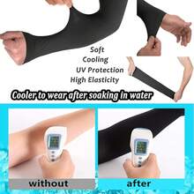 4 Pairs Arm Sleeves For Men Women, UPF 50 Cooling UV Sun Protection Sports Compression Sleeves - 2 Pairs Black/ 1 Pair White/ 1 Pair Blue - View 3