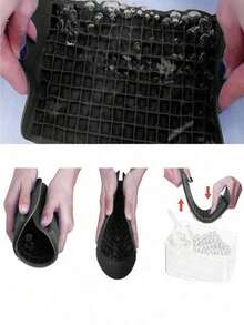 1pc 160 Grids Silicone Ice Cube Tray, Small Ice Maker, DIY Small Ice Cube Mold, Kitchen Accessories - Black - View 4