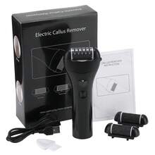 Hailicare 3-Speed USB Foot File|1200mAh Rechargeable|IPX4 Waterproof With LED Light|3 Natural Quartz Heads (Coarse/Medium/Fine)|Digital Battery Display & 180-Minute Run Time - Black - View 10