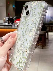 Fresh Leaf And Flower Design TPU Shockproof Phone Case Compatible With IPhone 11 12 13 14 15 Pro Max/13promax Xr Xs 16 Sweet 16promax, S24 S20FE S23+ A54 5G/A52/A14/A15/A12/S22/S21 A33 5G Galaxy A50 S25 And More, Gift For Men And Women