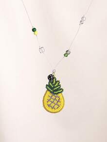 1pc Lovely Sea Turtle & Fruit Beaded Knotted Long Necklace/Sweater Chain, Suitable For Ladies Daily, Beach, Holiday Wear, Gift - Multicolor - View 13