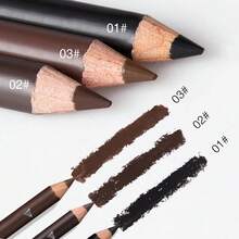 6Pcs Eyebrow Pencils For Women, Wooden Hard-Core Dark Brown Eyebrow And Eyeliner Pencil, Long Lasting Waterproof And Sweat-Proof, Beginner Makeup Brow Pencil,Create A Natural Eye Brow Makeup - 04# 2Pcs Sponge Head(1)-black - View 10