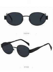 Exquisite Oval Small Frame Fashion Glasses, Metal Retro Fashion Glasses For Men And Women, Suitable For Summer Sun Protection, Beach Vacation, Outdoor Sports, Party, Self-Driving, Fishing, Cycling, Shopping And Taking Photos Accessories