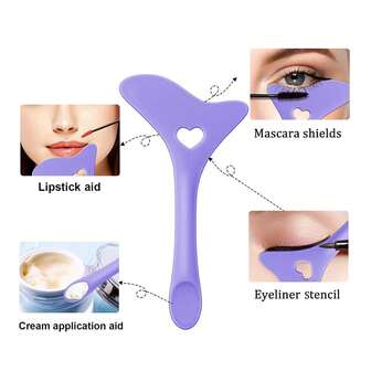 1 st sminkstencilmall, silikonsked för ansiktsmasker, bärbara nybörjarverktyg för smink