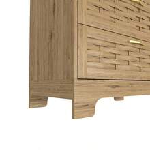 Wood 4 Drawer Dresser For Bedroom, Large Double Dresser With Wide Drawers, Modern Chest Of Drawers,Storage Organizer Dresser,Nursery Dresser,For Living Room, Hallway, Bedroom, Kids Bedroom-9789 - Multicolor - View 11