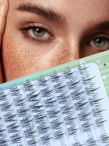 120pcs Lash Clusters DIY Eyelash Extensions Cluster Lashes Wispy Individual False Eyelashes C D Curling 8-12mm Thick Fluffy Eyelash Clusters - C - View 4