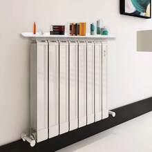 60cm White Radiator Cover Shelves Easy Fit MDF Wood Shelf Including Brackets - 變體1 - 查看 1