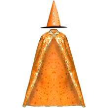 万圣节服装成人斗篷套装,男女通用,魔术师女巫公主衣橱,6 星涤纶斗篷套装 - 彩色 - 查看 9