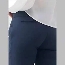Mixxon Women's Dress Pants Code 37258 – Tailored With Elastane, Elegance And Comfort - Casual Or For Uniform Haute Couture Simple Elegant Casual Button Pocket Zipper - Màu xanh hải quân - Xem 7