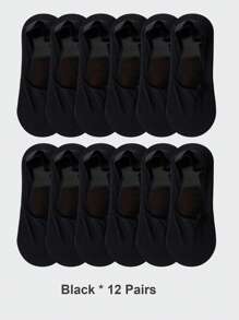 1/3/6 Pairs Men's Solid Bottom Breathable Solf Nylon Upper Low Cut Invisilbe No Show Socks With Non-Slip Gel At Heel, Suitable For Sports Or Daily Use