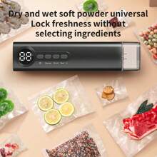 1 pezzo Macchina per sottovuoto senza fili, macchina per confezionamento alimentare domestica, macchina per sottovuoto automatica, accessori per la cucina, mobili per la cucina, macchina per la sigillatura sottovuoto per mantenere la freschezza, adatta per il sottovuoto domestico, incapsulamento di cibo per campeggio, uso domestico interno, campeggio esterno, riutilizzabile, a risparmio energetico