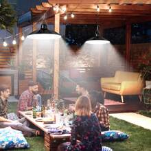 1pc Double Heads Solar Light,Split Pendant Light,Outdoor Solar Wall Lamp,Modern Decorative Wall Lights,3 Modes Solar Security Light,Chandelier Decorations Solar Floodlight With Remote Control,Suitable For Outdoor Lights,Garden Lights,Pathway Lighting