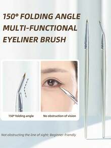 全新 2 件化妆刷套装，含睫毛刷、眉刷、眼影刷、眼线刷、晕染刷化妆工具，专业眼部化妆刷套装，眉刷、眼线刷，化妆工具，采用柔软纤维，易于携带，旅行刷 - 彩色 - 查看 3