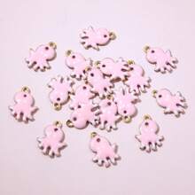 10 pièces de 12x9mm Breloques mignonnes en émail d'octopus en acier inoxydable. Accessoires pour créations de bijoux en acier inoxydable.