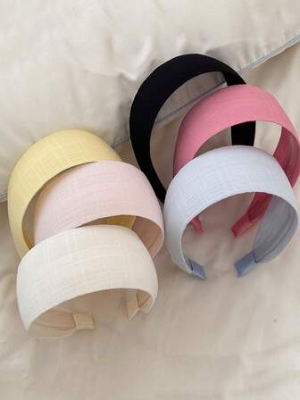 Diadema ancha de colores caramelo a la moda que hace que el rostro se vea talla grande pequeño, aro para el cabello como accesorio para el cabello de mujer