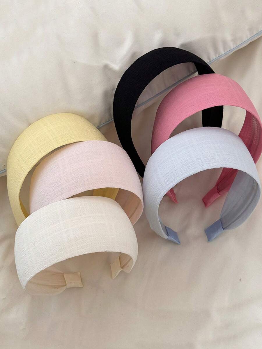 Diadema ancha de colores caramelo a la moda que hace que el rostro se vea talla grande pequeño, aro para el cabello como accesorio para el cabello de mujer