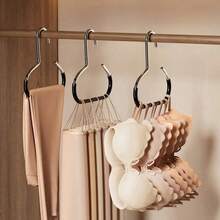 Tendedero de plástico con 12 pinzas - Organizador de lavandería multiusos a prueba de viento con pinzas ergonómicas para ropa interior, calcetines, prendas delicadas - Solución de almacenamiento resistente para uso en dormitorio y hogar, accesorios de lavandería, diseño multifuncional, construcción robusta, pinzas para la ropa - Azul Rosa - Ver 6