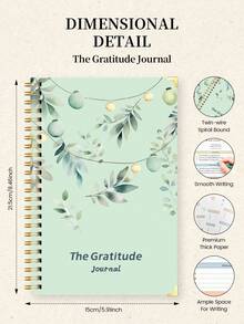 Trees 2026 Colorful Gratitude Journal 5 Minutes, Simple Undated Daily Gratitude Journal For Happiness, Mindfulness And Affirmation, With Colorful Index Stickers, Suitable For Work And Home, Gift For Friends And Family - Green - View 8