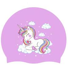 Silicone Cartoon Unicorn Swimming Cap, Suitable For Short/Wavy/Medium-Long Hair, Waterproof Anti-Slip Swimming Hat, Beach Essentials, Beach Accessories, Pool Float - Multicolor - View 9