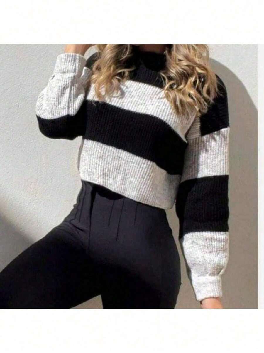 Women's Winter Warm And Comfortable Mousse Knit Blouse - 黑色 - 查看 1