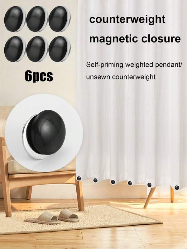 Magnetische Vorhanggewichte, Tischtuchgewichte, magnetische windabweisende Vorhanganhänger, magnetische Gewichtsblöcke, wasserdicht, rostfrei, geeignet für Vorhänge, Tischdecken