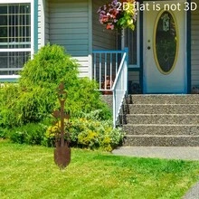 1 Stück 2D Landhausstil Gartenkelle mit Vogel- und Blumenmuster - perfekt für Outdoor-Deko Blumenständer, Balkon und Terrasse, ideales Muttertagsgeschenk, Gartendekoration | Rustikale Gartendekoration | Robuster Acrylstab, Gartenzubehör, geeignet für 11 Feiertage