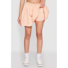 Smocked High Waisted Pleated Skort - Multicolor - View 5
