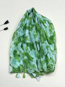 1pc Women's Simple Printed Scarf, New Autumn/Winter Warm Neck Wrap, Versatile Shawl, Fashionable Sun Protection Shawl - Multicolor - View 6