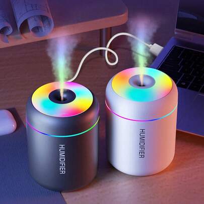 1pc Aroma Diffuser With Color Changing Light, Portable Plug-In USB Night Light, Air Humidifier For Home, Office, Bedroom, Car, Quiet Desktop Colorful Lamp