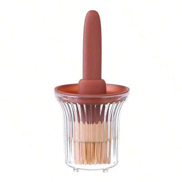 1pc Minimalist Oil Brush With Bottle, High Heat Resistant, Suitable For Cooking, Pancake Making, Grilling, Baking, Daily Use