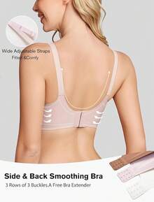 Wireless Bras For Women Comfy Seamless Bra No Underwire Bras Full Coverage Bralettes Soft Comfortable Everyday Bra - Black - View 3