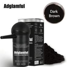 Adglamfu Hair Building Fibers - Natural, No-Mark Fiber For Fuller, 15g Spray-On Formula With Bottle, Perfect For Dates & Parties - 彩色 - 查看 10
