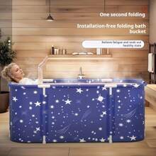 One-Touch Foldable Adult Bathtub, Multipurpose Bathing/Sauna/Steam Tub, No Installation Required Bathroom Accessories Back To School