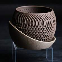 1 szt. Mirage Design Planter, nowoczesna minimalistyczna roślina doniczkowa, tacka na kwiaty, oddychająca konstrukcja, tkany wzór, doniczka do dekoracji domu z naczyniem