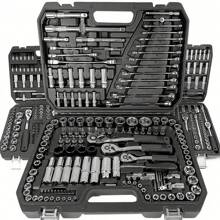 Multi-Purpose Vehicle Repair Tool Set, 46 & 216 Pieces Motorcycle Maintenance Set With Plastic Storage Box, Outdoor Cycling Emergency Bicycle Repair Tool Set, Including Hex Wrenches, 1/2 & 3/8 Drive Deep And Standard Sockets, Universal Joints, Screwdrivers, Ratchets, Sliding Bars. It Is Suitable For DIY Enthusiasts And Mechanics, And Applicable To The Repair And Maintenance Of Automobiles, Motorcycles, Bicycles And Machinery.