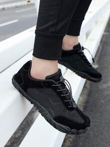 Novos calçados esportivos masculinos casuais, respiráveis, descalços, bico largo, leves, para escalada, ciclismo, corrida, tênis esportivos, antiderrapantes para caminhada - Preto - Ver 6