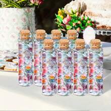 6/10 Stücke tragbare Mini Flaschenaufbewahrung, praktische korkverschlossene Gläser, hochdicht kompakte Glasflaschen