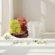 1pc Creative Vintage Book Frame Candle Mold DIY Handmade Book Silicone Mold Set For Resin Concrete Cement Gypsum Making Home Decor - White - View 4